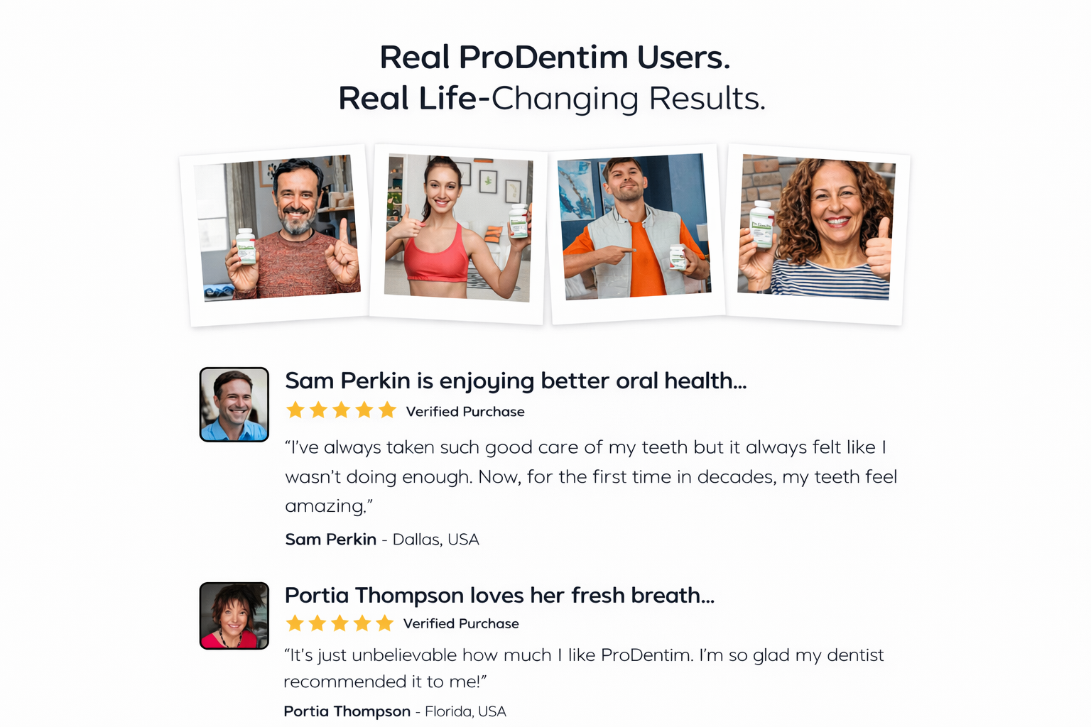 Verified customer review